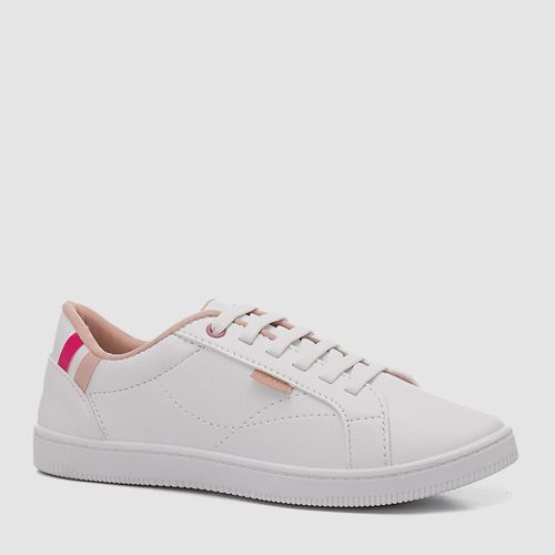Tênis Feminino Milano Branco/Pink/Rosa Nude 12938