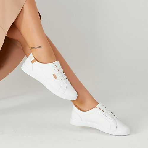 Tênis Feminino Milano Branco/Pink/Rosa Nude 12938