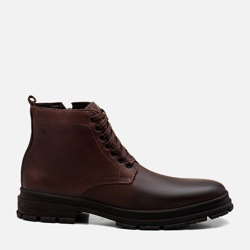 Bota Coturno com Amarração Calce Prático Feito em Couro Rústico Graxo Calce Prático Palmilha Anatômica Masculino Milano Catuai/catuai 13608