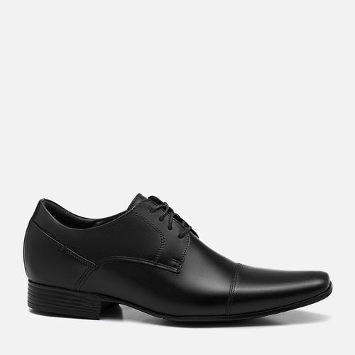 Sapato Social Clássico Elevação Aumenta Altura Fique + Alto Sapato Feito em Couro Macio Napa Soft Palmilha Anatômica Masculino Milano Preto 13669