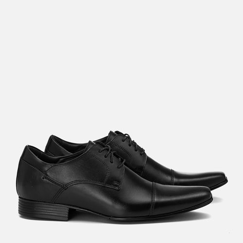 Sapato Social Clássico Elevação Aumenta Altura Fique + Alto Sapato Feito em Couro Macio Napa Soft Palmilha Anatômica Masculino Milano Preto 13669