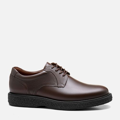 Sapato Casual Derby Esporte Fino Feito em Couro Macio Napa Soft Palmilha Anatômica Masculino Milano Dark Chocolate 13833