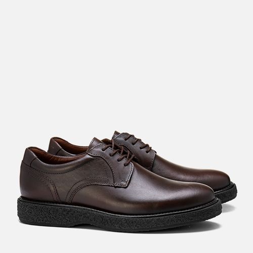 Sapato Casual Derby Esporte Fino Feito em Couro Macio Napa Soft Palmilha Anatômica Masculino Milano Dark Chocolate 13833