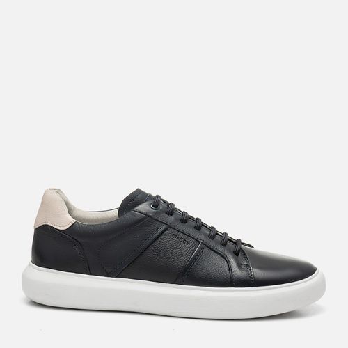 Tênis Casual sem Amarração Feito em Couro Macio Napa Plumê Soft Solado EVA Tech Super Leve Calce Prático Elástico Masculino Milano Marinho 14033
