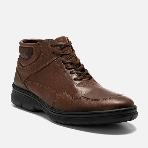 Bota Coturno com Amarração Feito em Couro Rústico Graxo Solado Borracha Gel Conforto Masculino Milano Catuai/catuai 13644