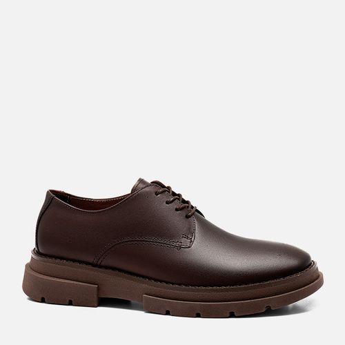 Sapato Casual derby Esporte Fino Feito em Couro Macio Napa Soft Palmilha Anatômica Conforto Masculino Milano Chocolate 14263