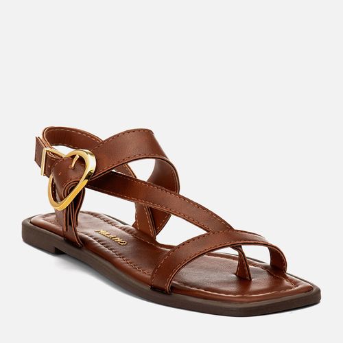 Rasteiras-flats Feminino Milano Marrom 14794